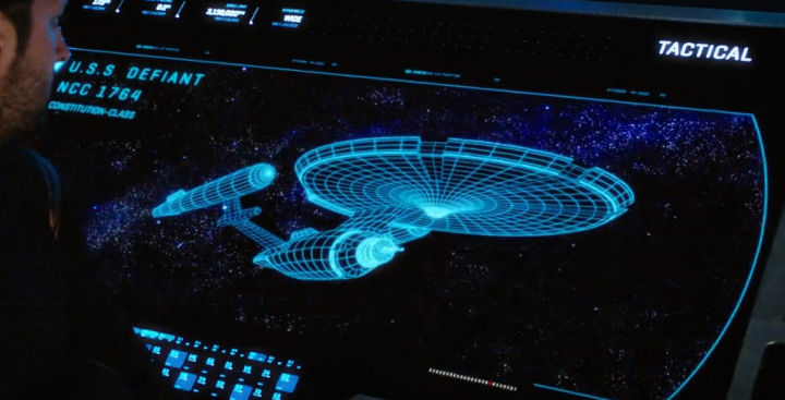 USS Defiant Wireframe Image